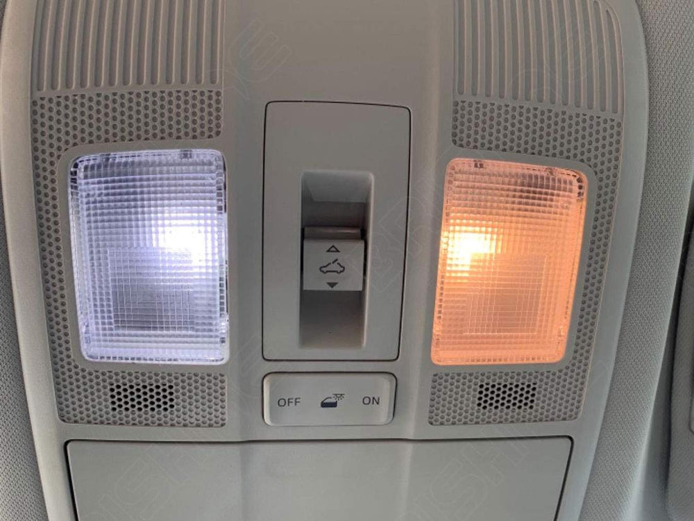 BRISHINE before and after map and dome lights for clearer cabin visibility