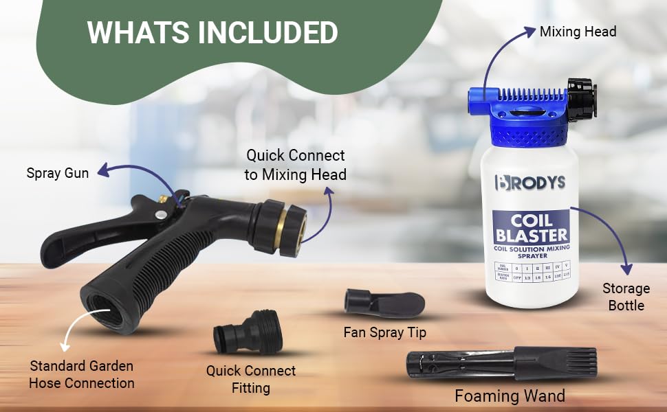 BRODYS hose and connection detail ensuring secure water and chemical feed