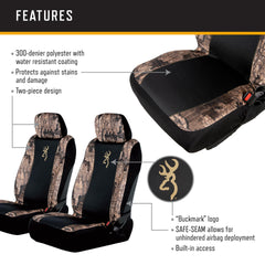 Browning close-up of Safe Seam stitching highlighting safety and reliable airbag release