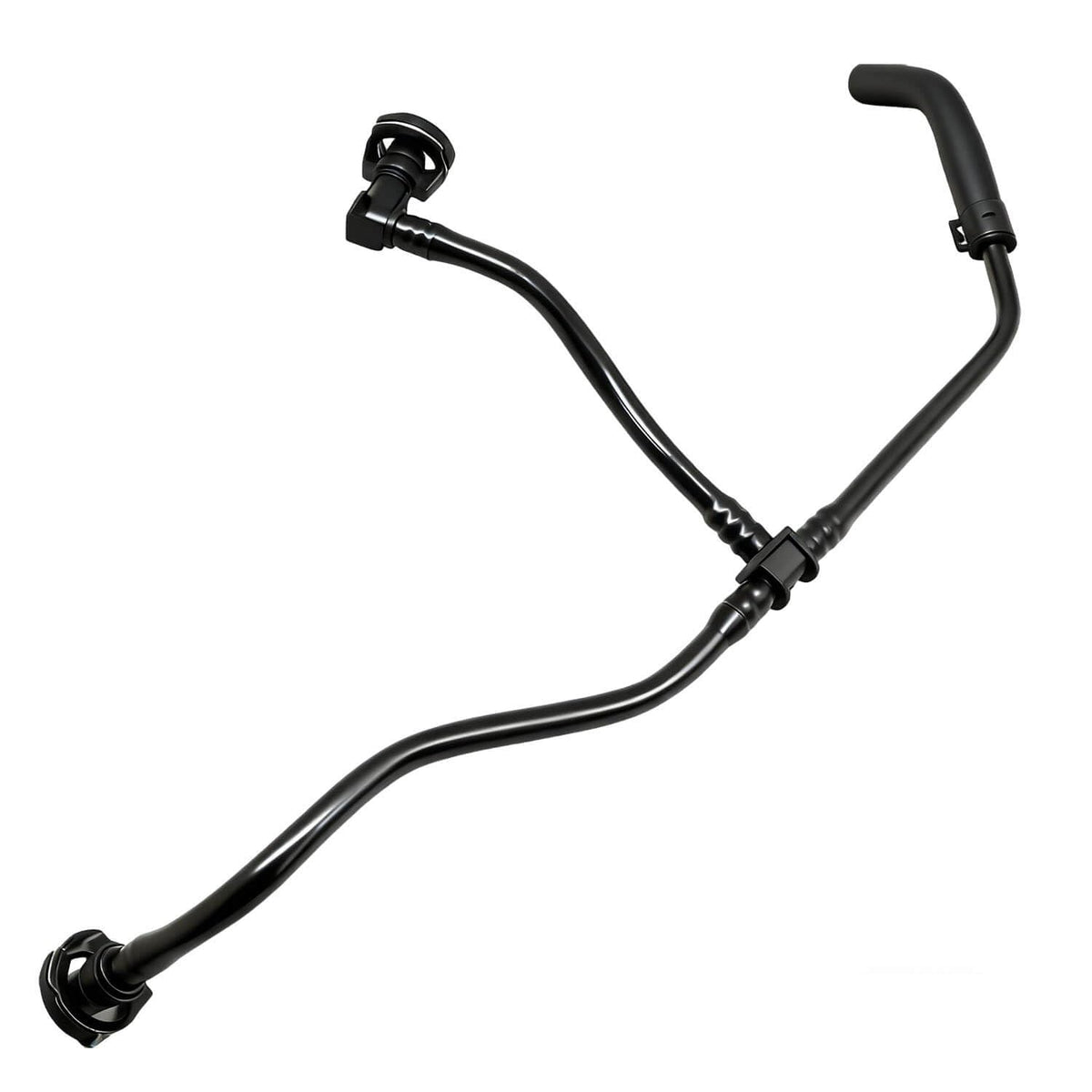 BSNOVT front view of radiator overflow hose showing fitment and shape for easy replacement