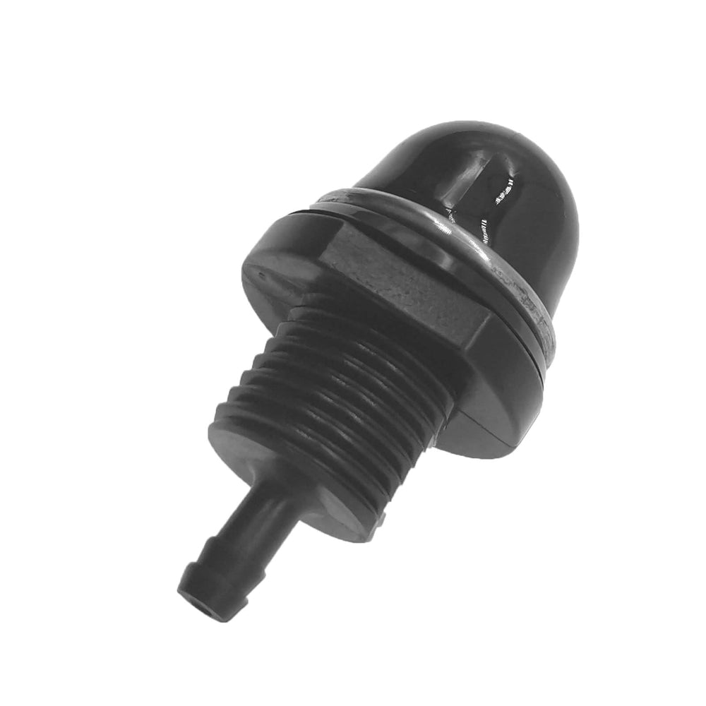BSNOVT priming bulb on dock near outboard showing ready spare for faster starts
