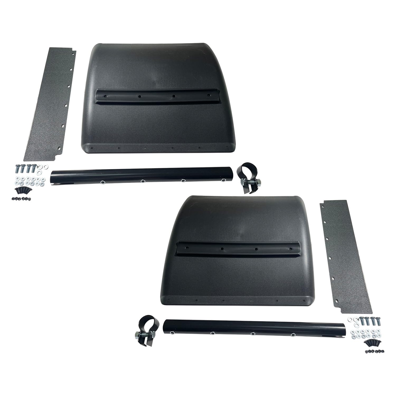 BST BSSP package contents laid out: fenders, brackets, and fasteners