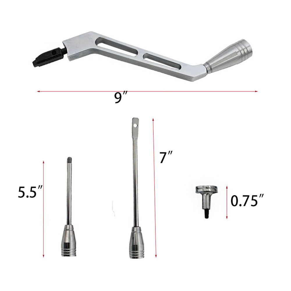 BST BSSP side profile shifter arm scale illustrating lever length and ergonomic reach