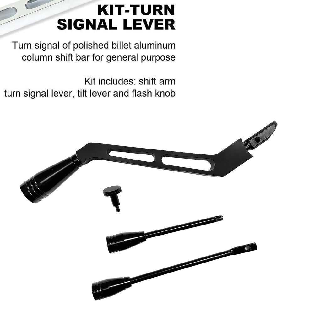 BST BSSP turn-signal lever held in hand demonstrating ergonomic shape and control
