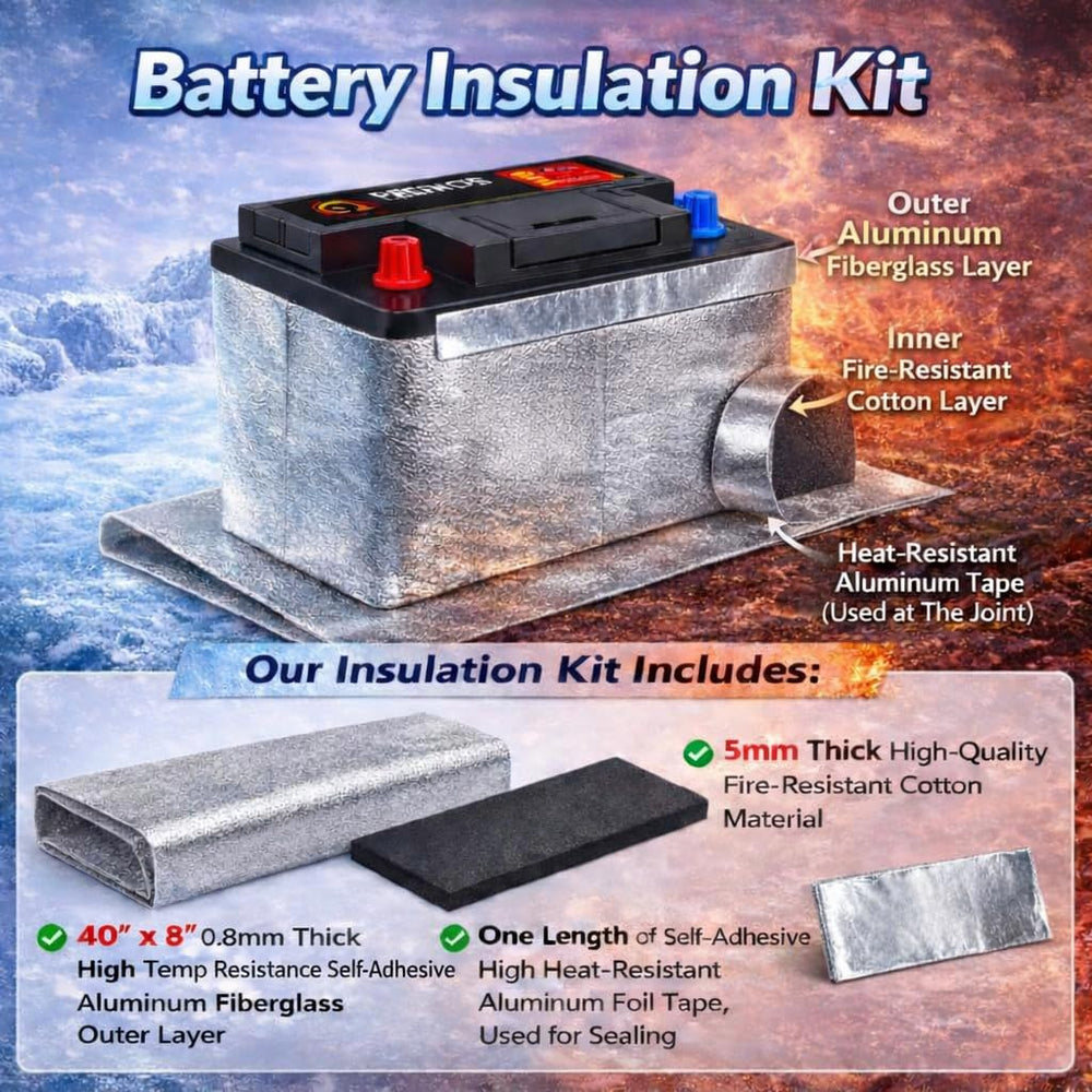 BSTFLEX installed on a car battery reducing heat exposure