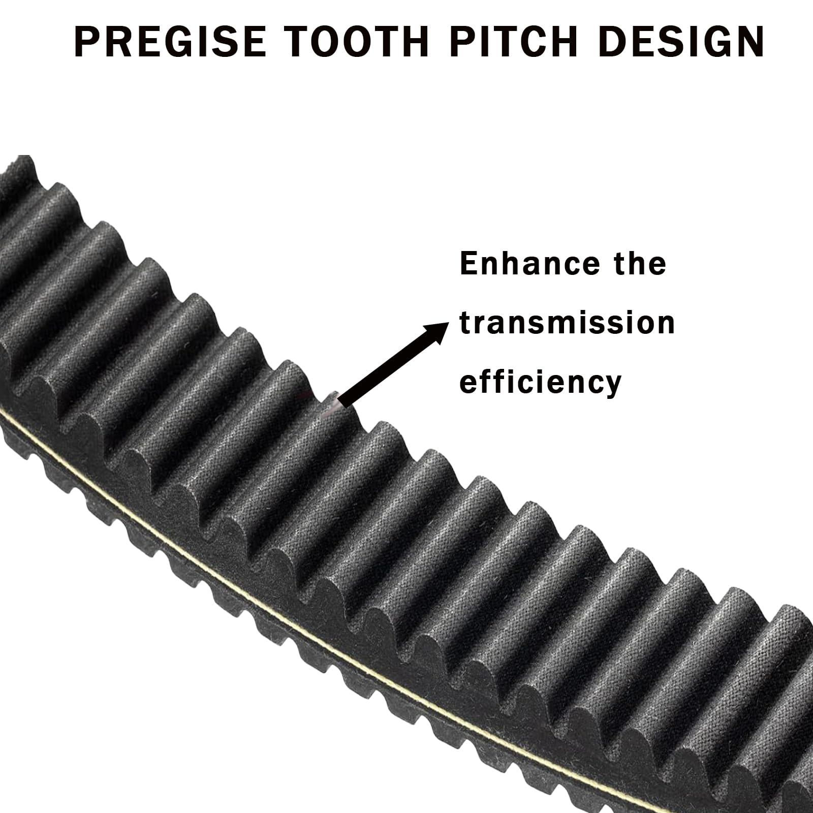 Bswaygo nylon-wrapped teeth side view improving grip and quieter run