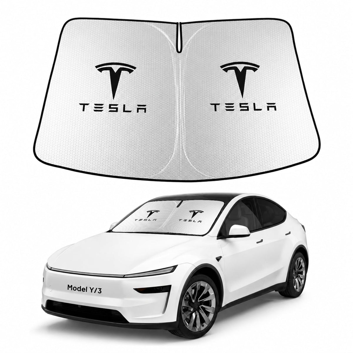 bTesLwodyi front packaging showing fit for Model 3 and Model Y and clear compatibility benefit