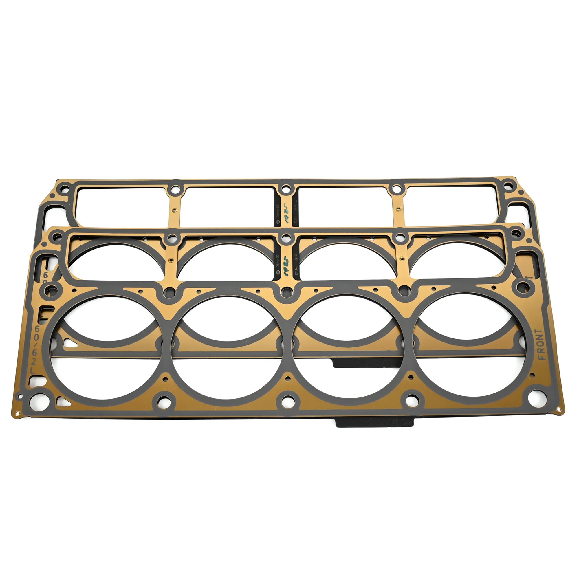 Michigan Motorsports BTR gasket installed on LS head showing proper alignment