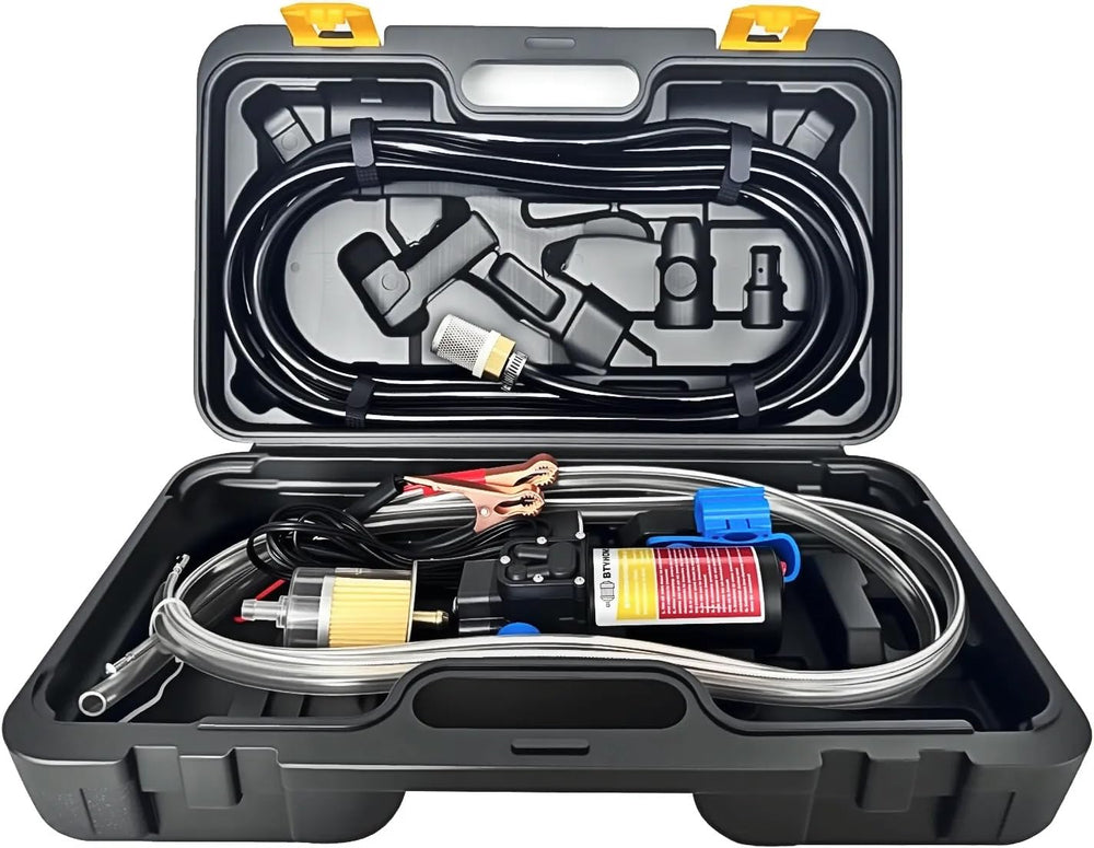 BtyHomShelf kit front view showing pump and accessories, ready for fast refueling