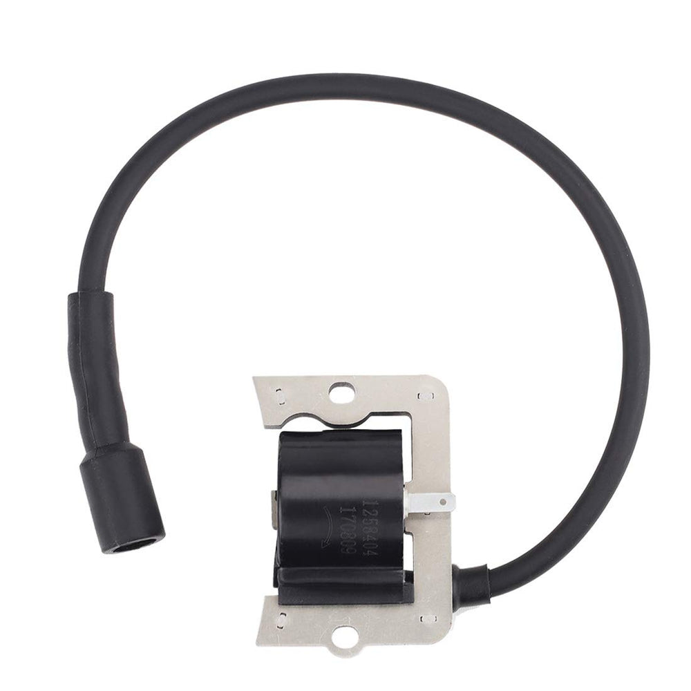 Buckbock ignition coil front view showing compact housing and clear labeling for easy replacement