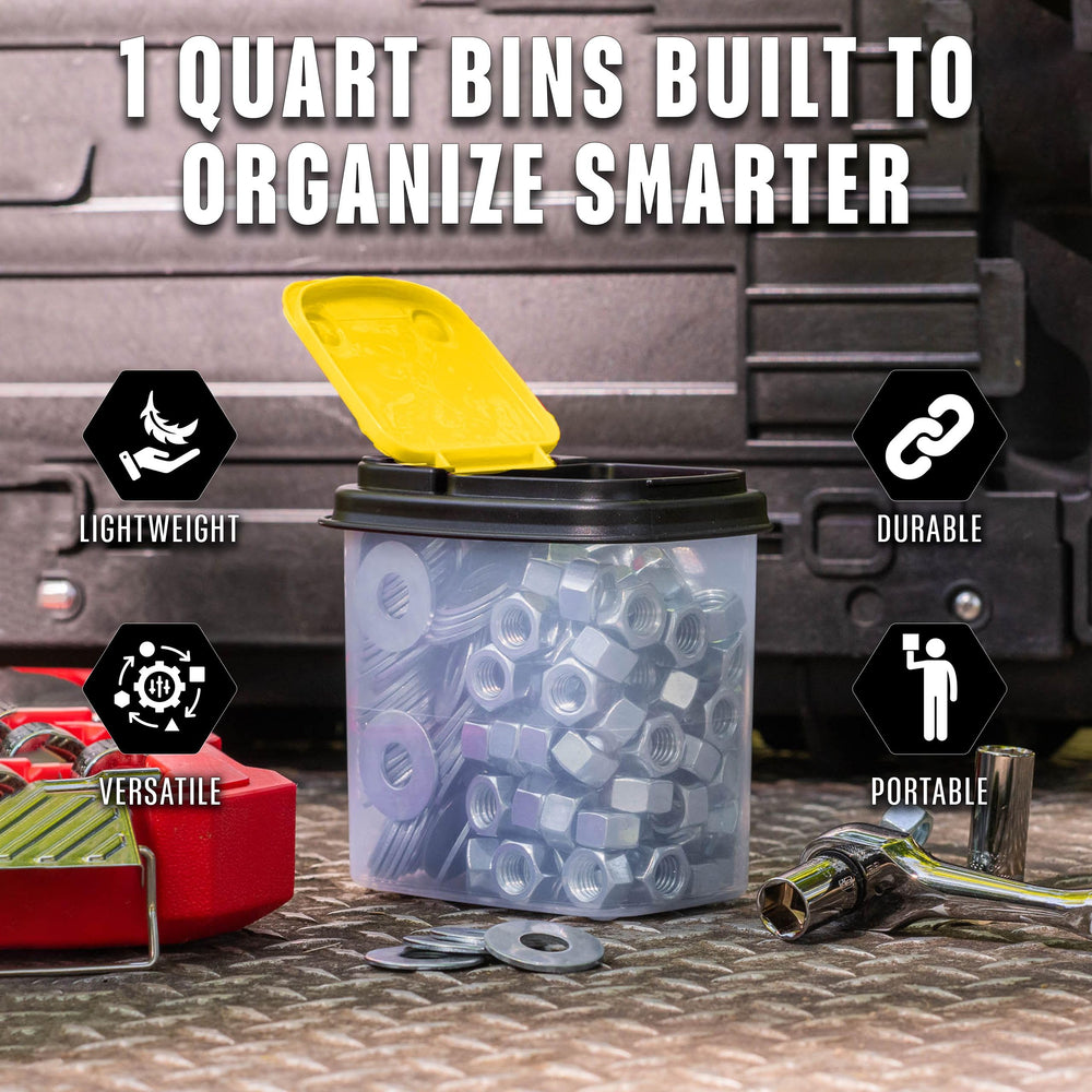 Buddeez held in hand comparing size to show 1‑quart capacity and portability