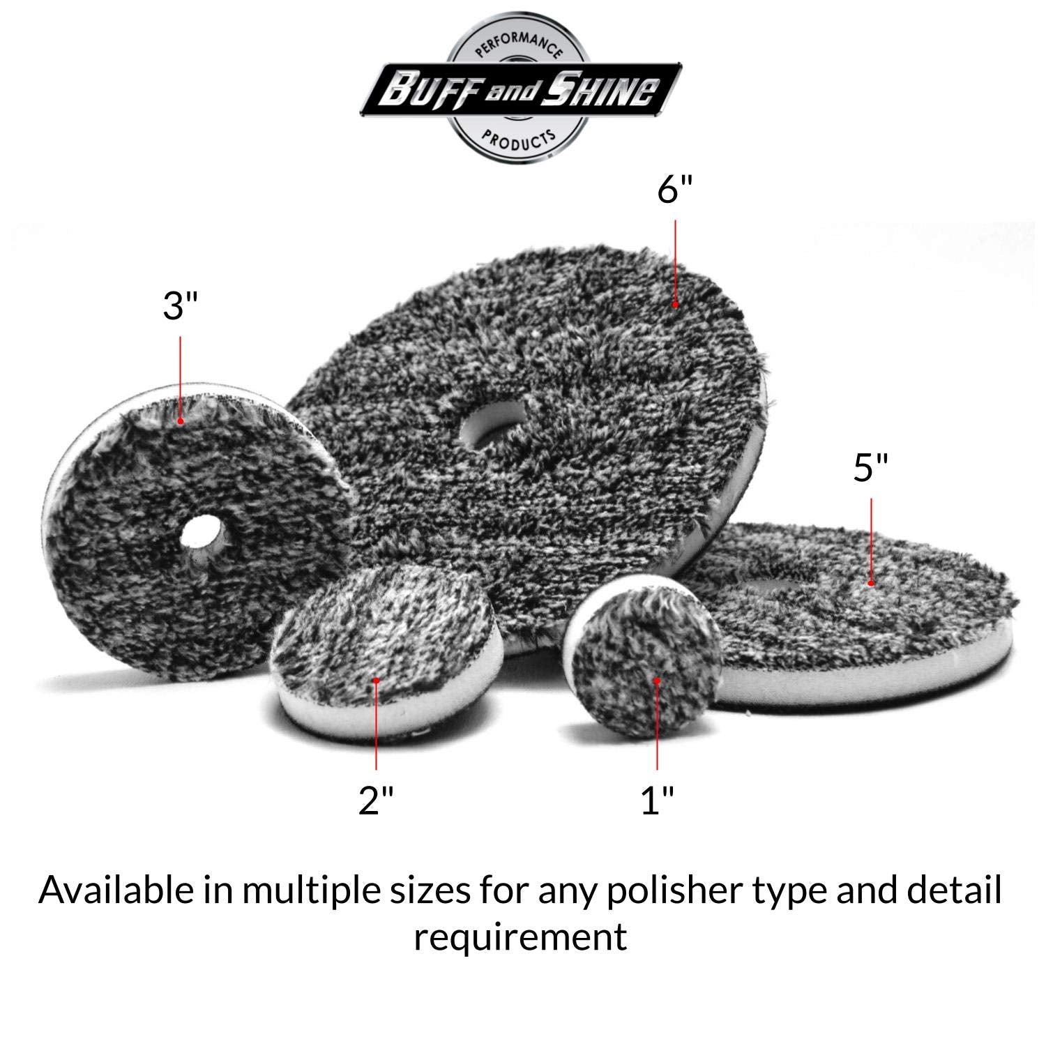 Buff and Shine pad beside a coin to show 3-inch scale for detail area suitability