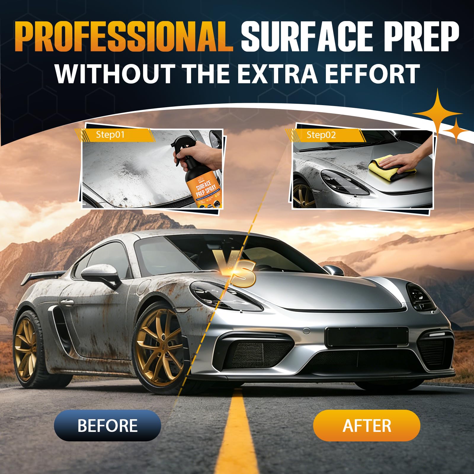 BUFFZIT being used on a car door to prepare surface for ceramic coating
