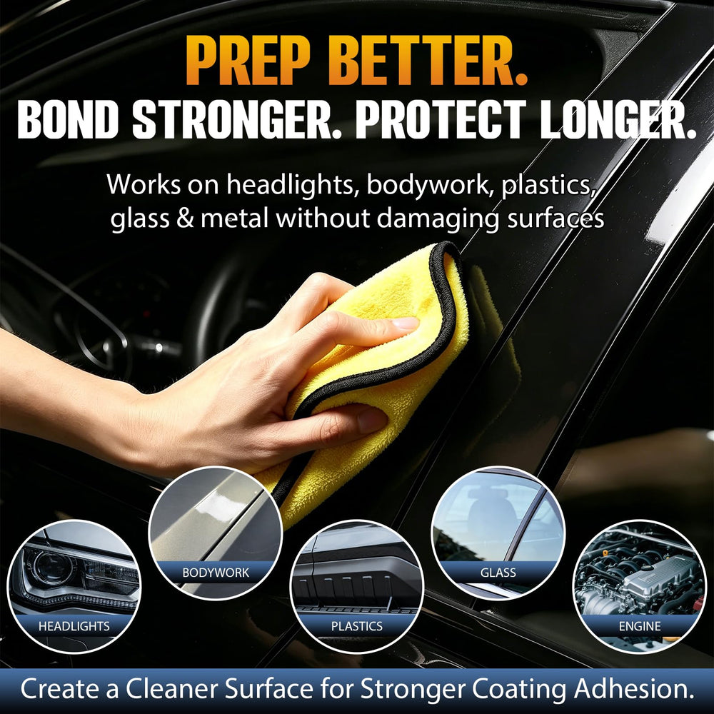 BUFFZIT solution on microfiber demonstrating efficient residue pickup and removal