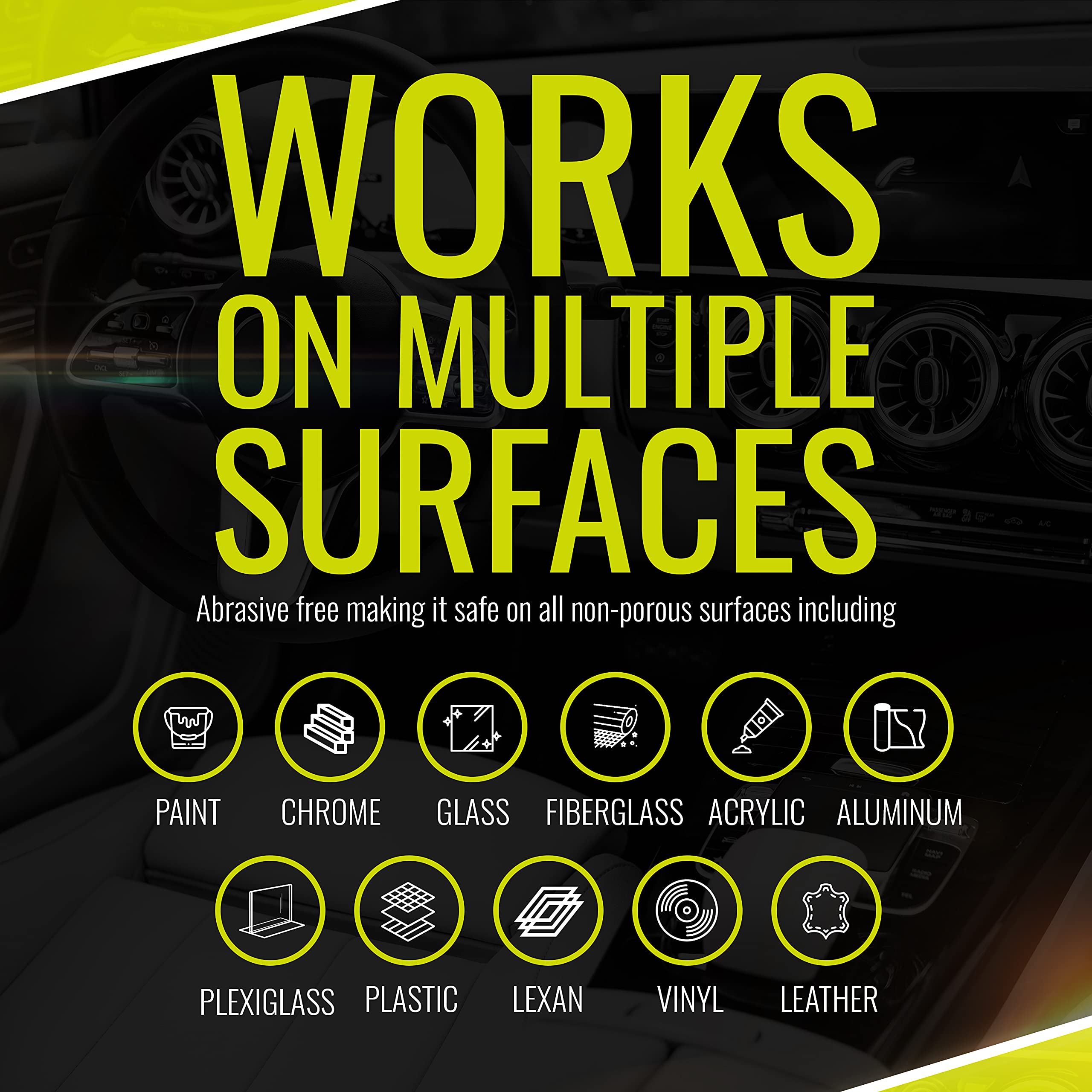 BugSlide cleaning on windshield showing clear visibility and streak-free result