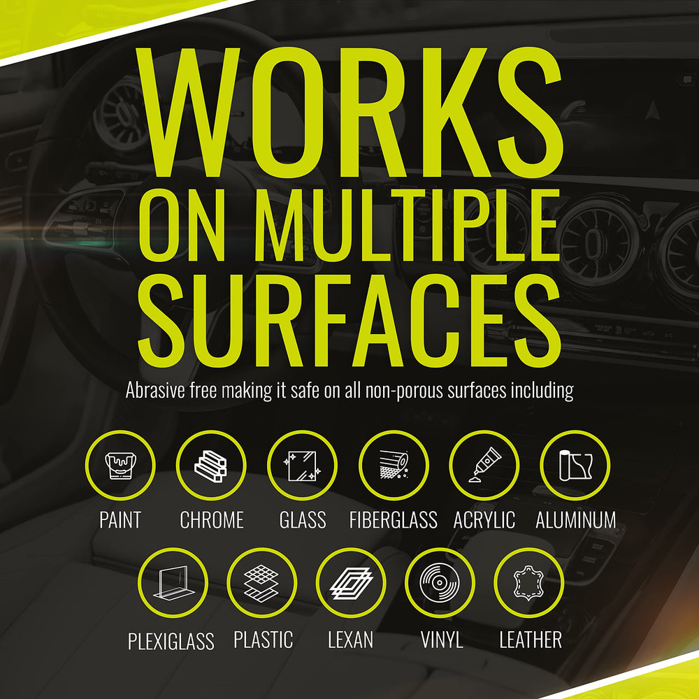 BugSlide used on windshield glass for streak-free clarity and sun visibility
