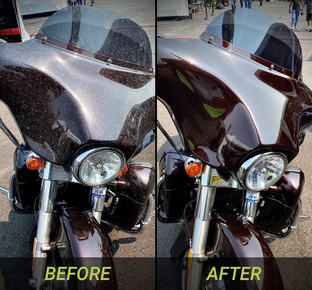 BugSlide spray on car bumper dissolving bugs for quicker safe cleaning