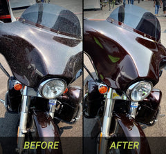BugSlide spray on car bumper dissolving bugs for quicker safe cleaning