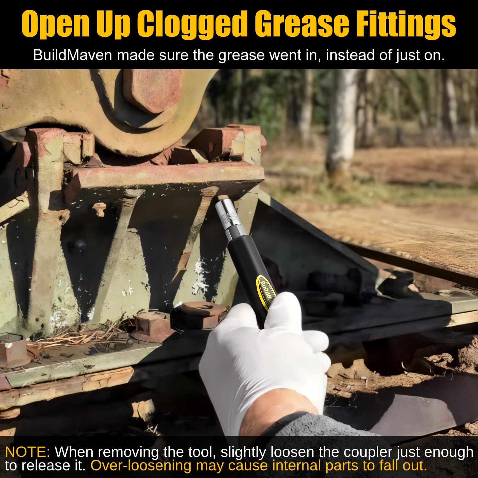 BuildMaven close-up of hollow piston detail showing solvent chamber for powerful cleaning