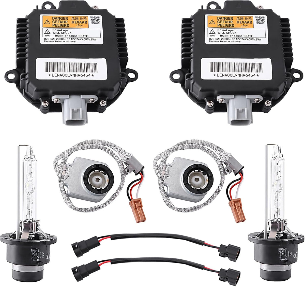 BULIAZY front view of dual ballast kit showing complete contents and quick install benefit