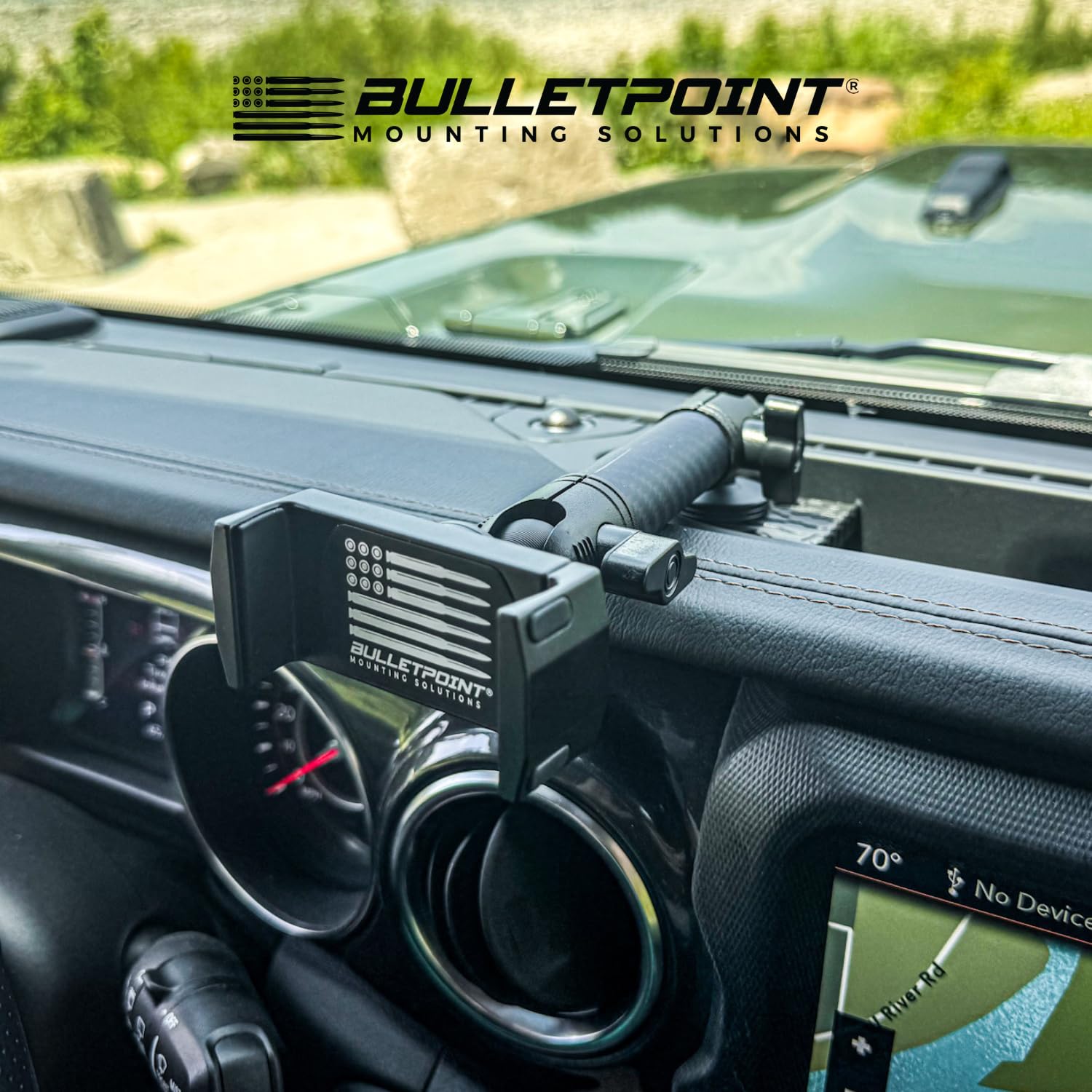 Bulletpoint carbon fiber and Kevlar arm close-up highlighting strength benefit