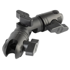 Bulletpoint arm front view showing compact profile and easy mounting benefit