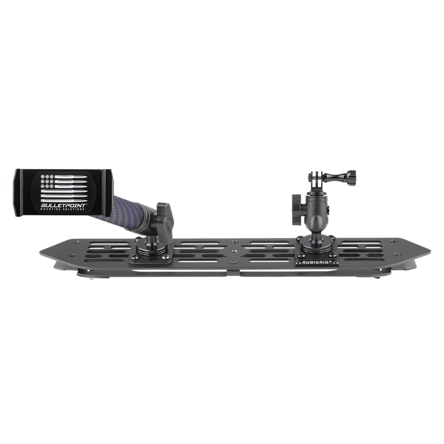 Bulletpoint RubiGrid front platform view showing sturdy metal mount and improved device stability