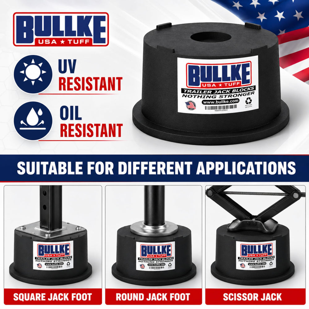 bullke lifestyle at campsite stabilizing trailer, dependable field support