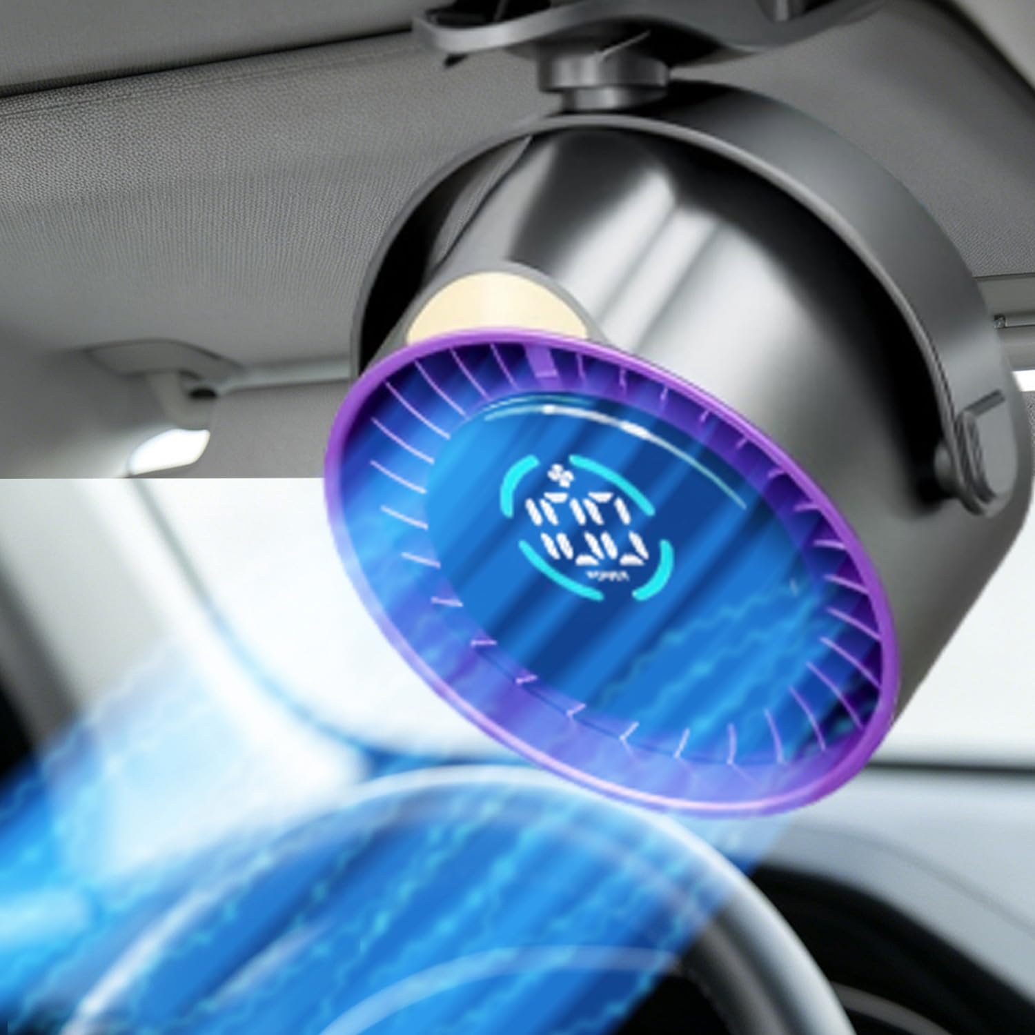 BUQX front view showing compact fan packaging and portability benefit