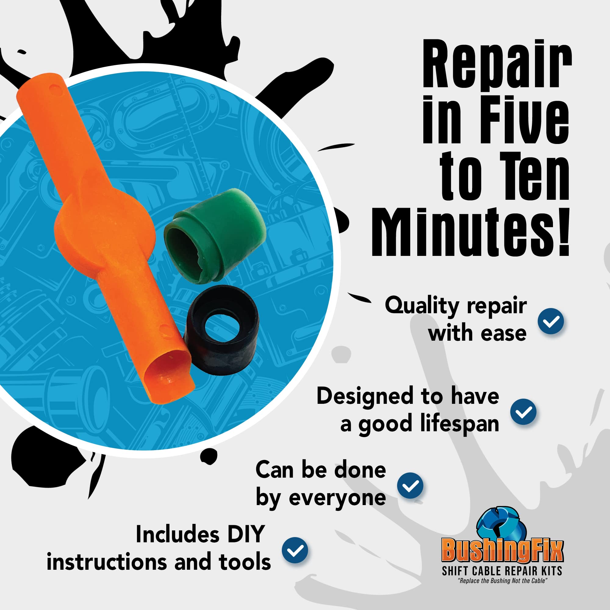 BushingFix installation tool detail demonstrating easier bushing seating benefit