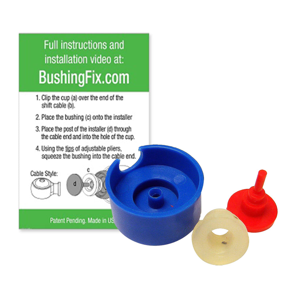 BushingFix UP1Kit front package showing kit contents and benefits