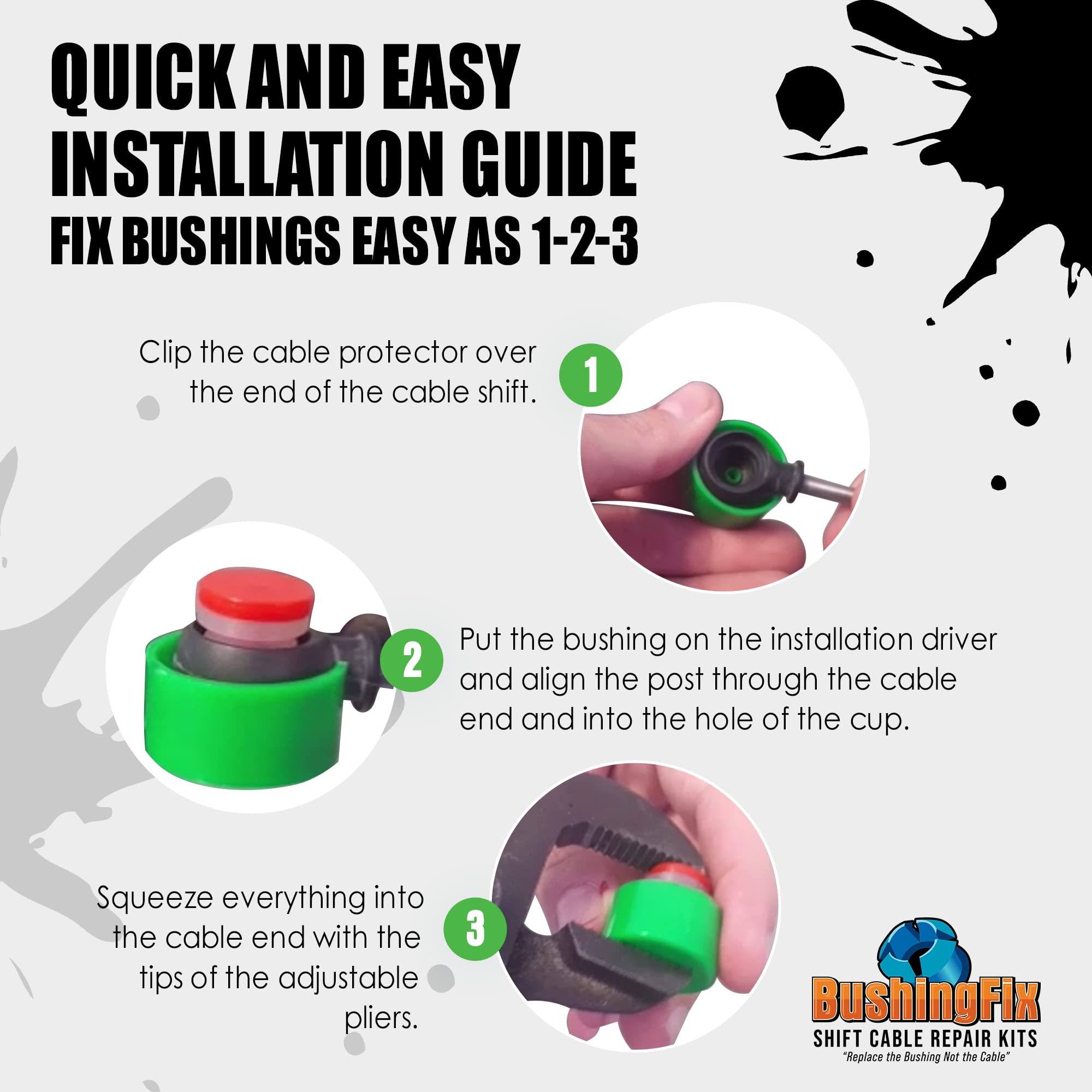 BushingFix bushing beside ruler showing compact size and accurate fit
