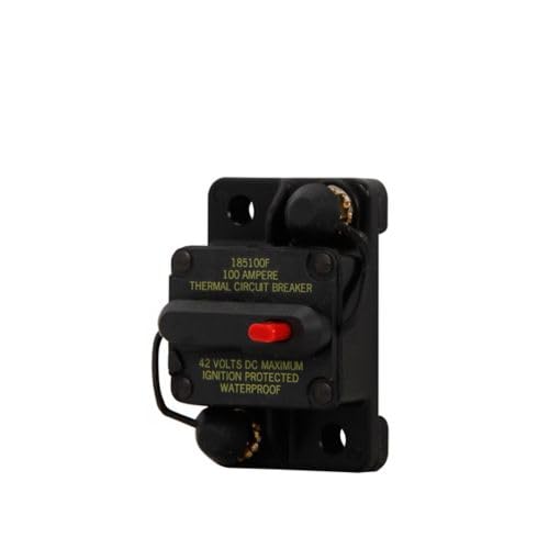 Bussmann CB185 installed in an RV panel demonstrating clean integration and space savings