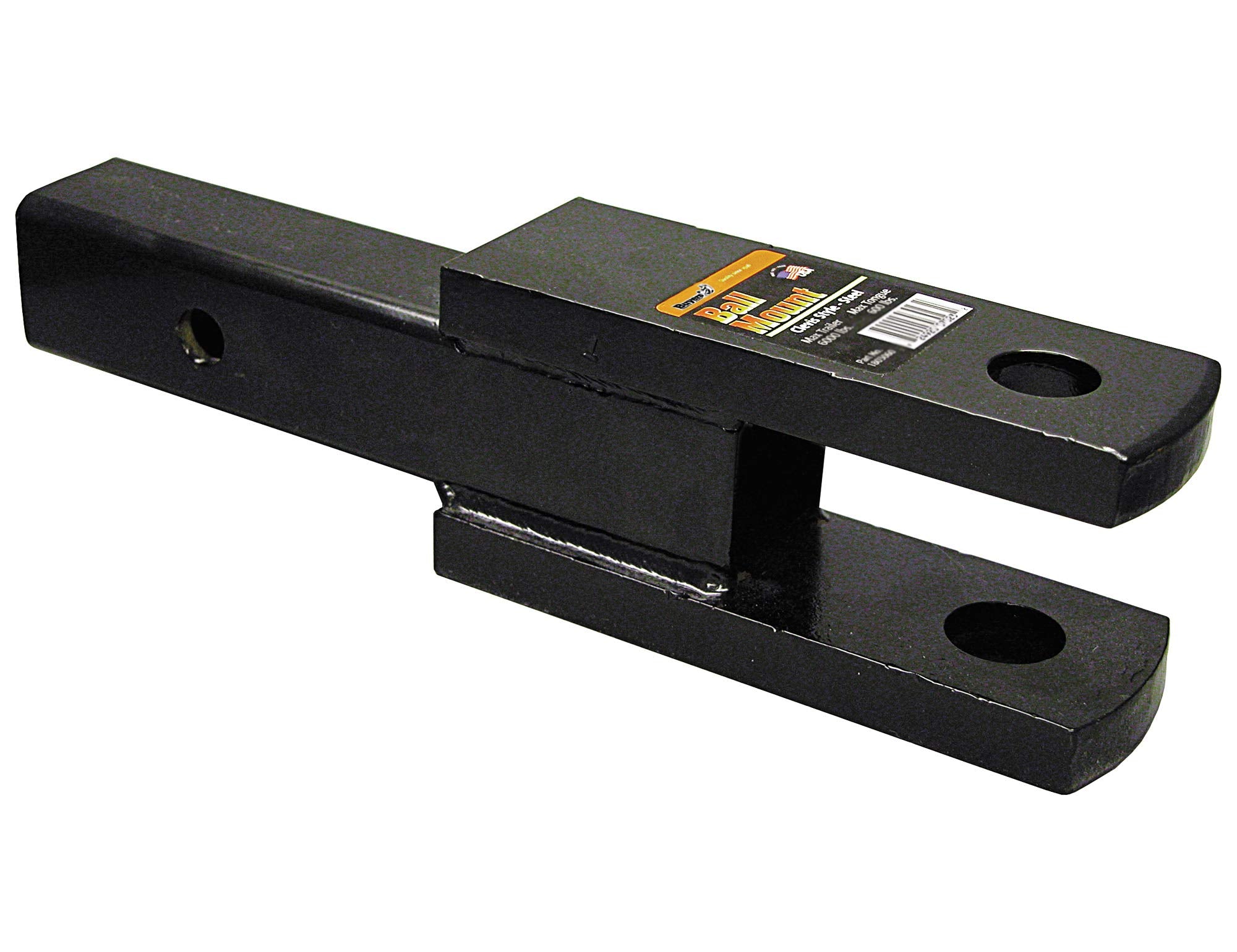Buyers Products clevis mount front view showing shank and ball acceptance, reliable towing