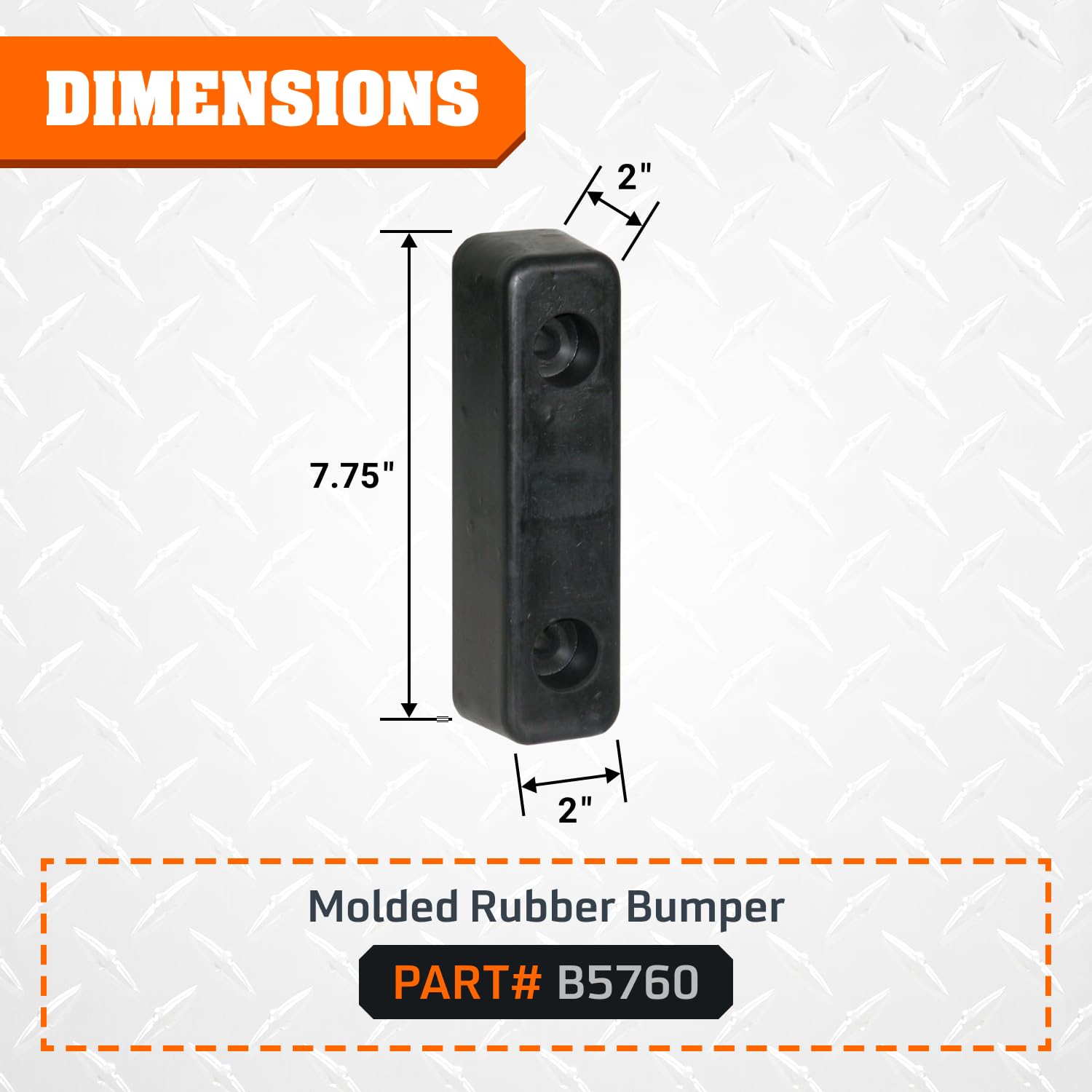 Buyers Products bumper installed on trailer reducing impact wear