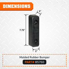 Buyers Products bumper installed on trailer reducing impact wear