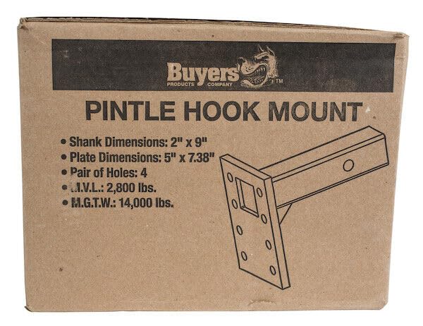 Buyers Products PM87 side profile displaying three-position drop design for flexible towing