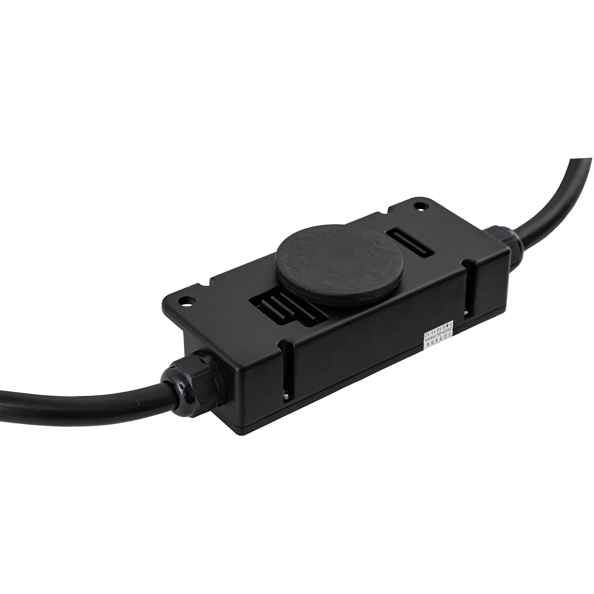 Buyers Products TC8891 plugged into a 7-way trailer connector demonstrating plug-and-play convenience