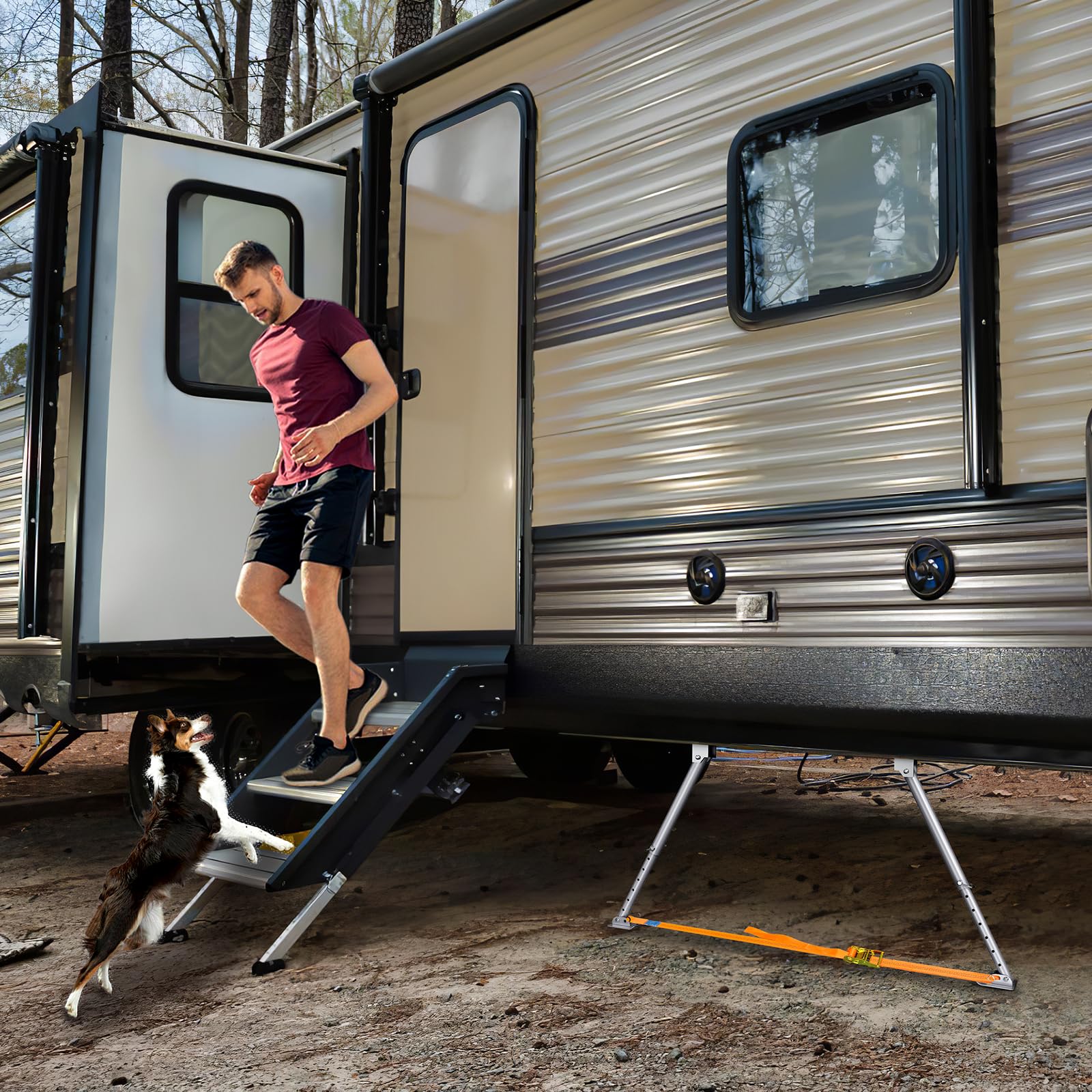 BuyGoe stabilizer leg texture and locking mechanism for reliable height adjustment