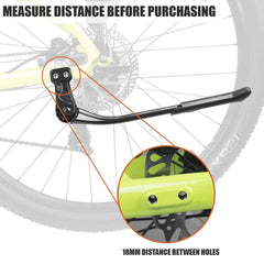 BV kickstand telescoping section demonstrating adjustable length for different wheel sizes