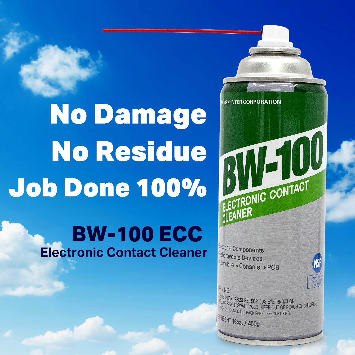 BW-100 packaging with safety warnings and recommended usage tips benefit