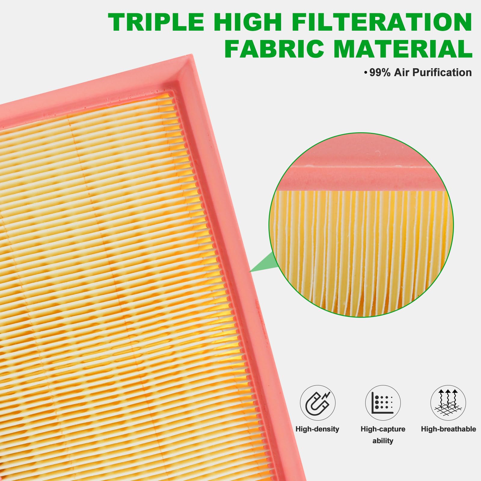 BX-Good cabin filter fiber close-up showing dense media for cleaner cabin air