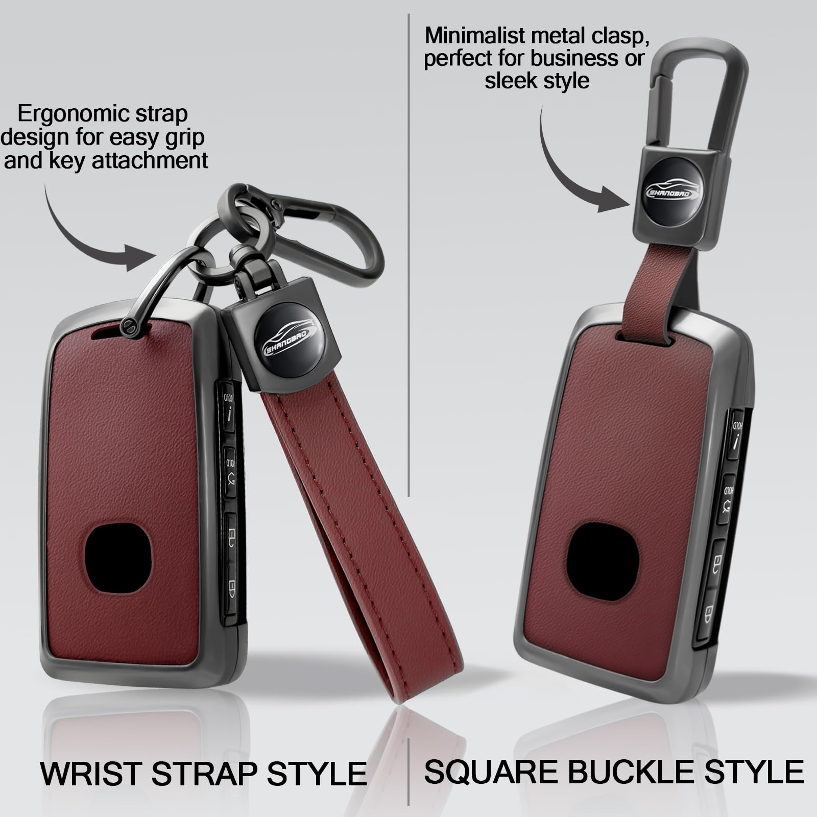 BXQATMB back leather detail highlights soft original-color leather for lasting style