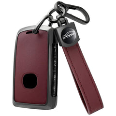 BXQATMB front view red key case shows elegant OEM leather and secure fit benefit