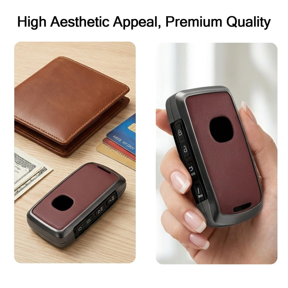BXQATMB leather keychain pendant and screwdriver for easy installation and matching look