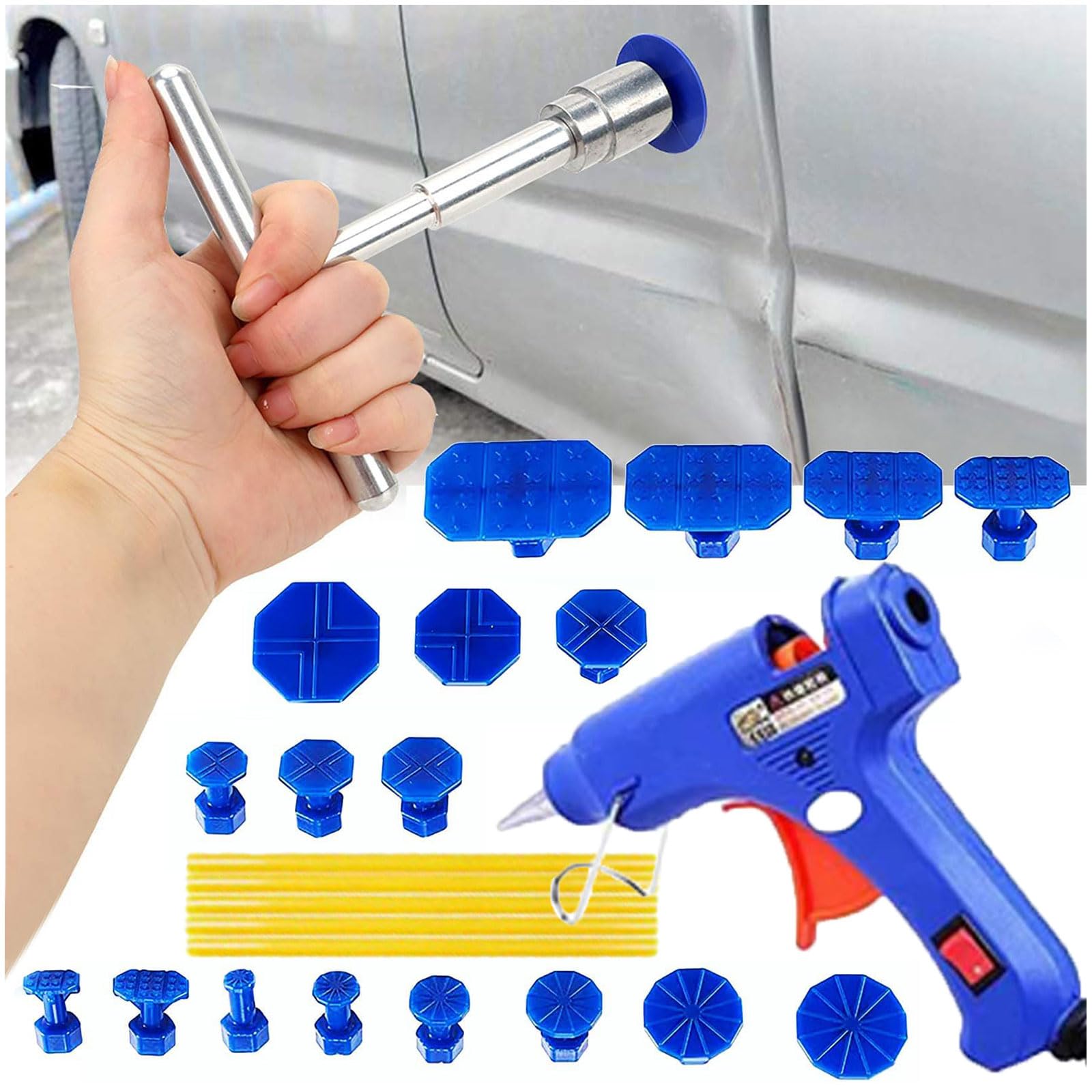 BxuxJar front packaging showing full dent repair kit and tools, convenient storage