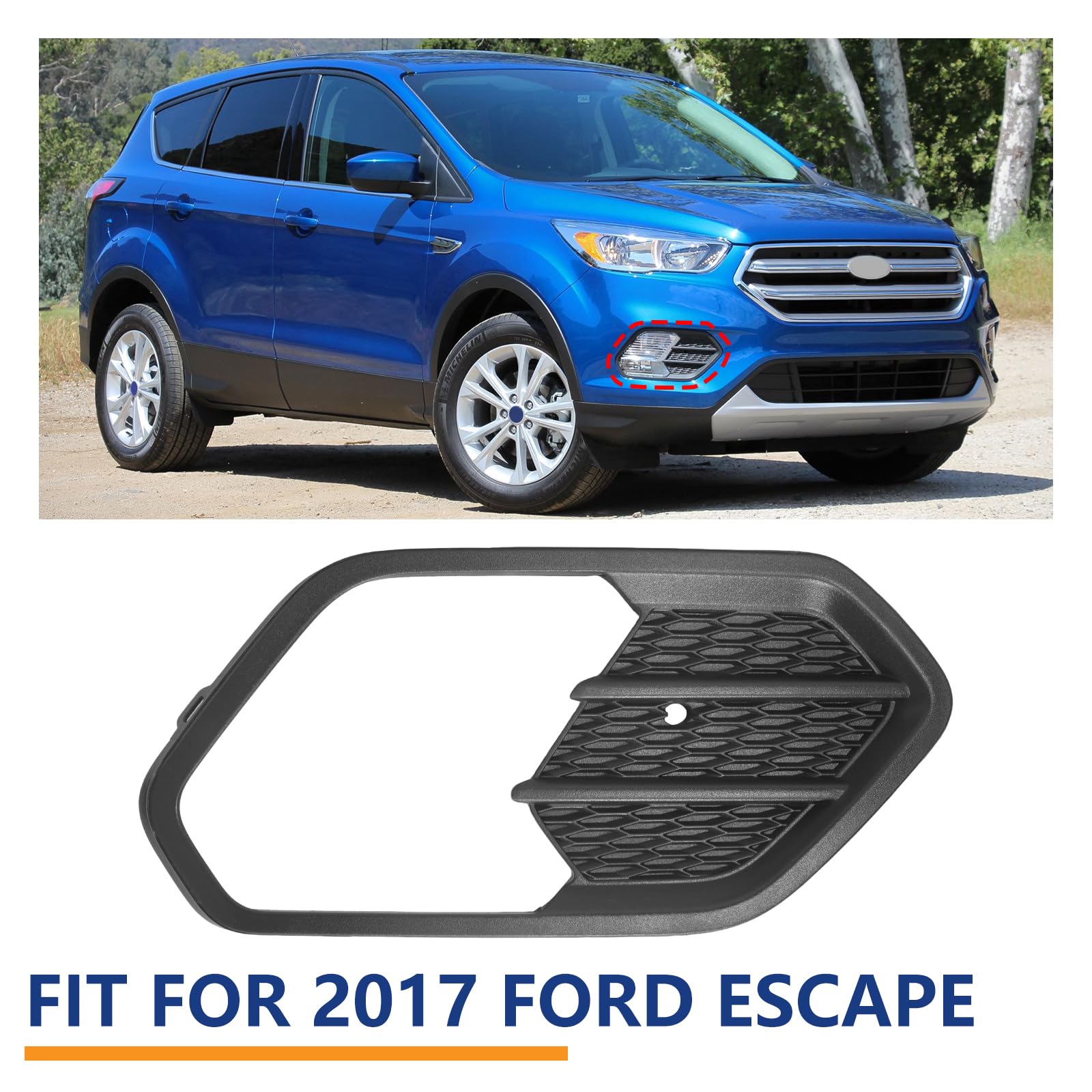 BXZ bumper insert mounted on Ford Escape demonstrating direct-fit installation