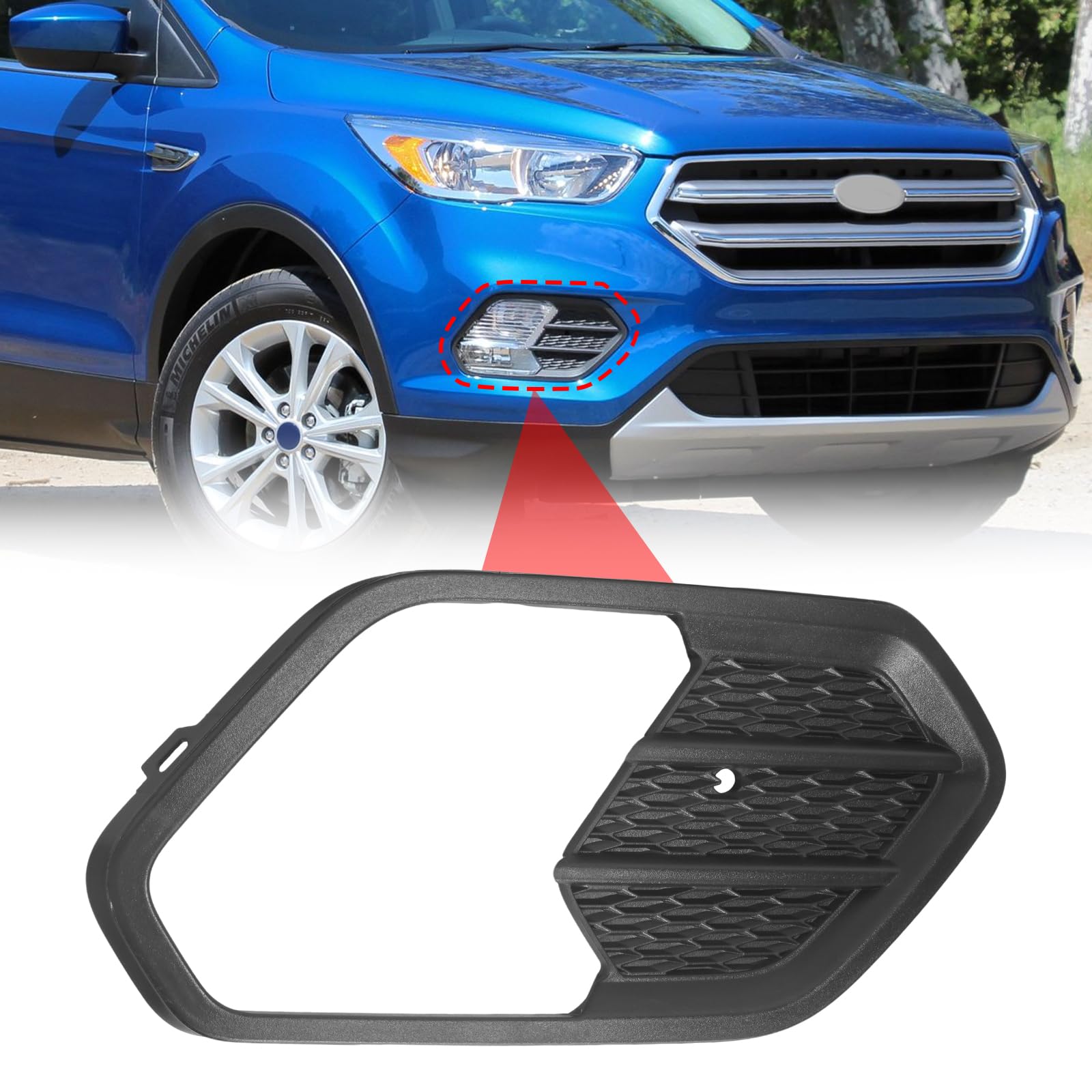 BXZ passenger bumper insert side angle highlighting contour and alignment benefit