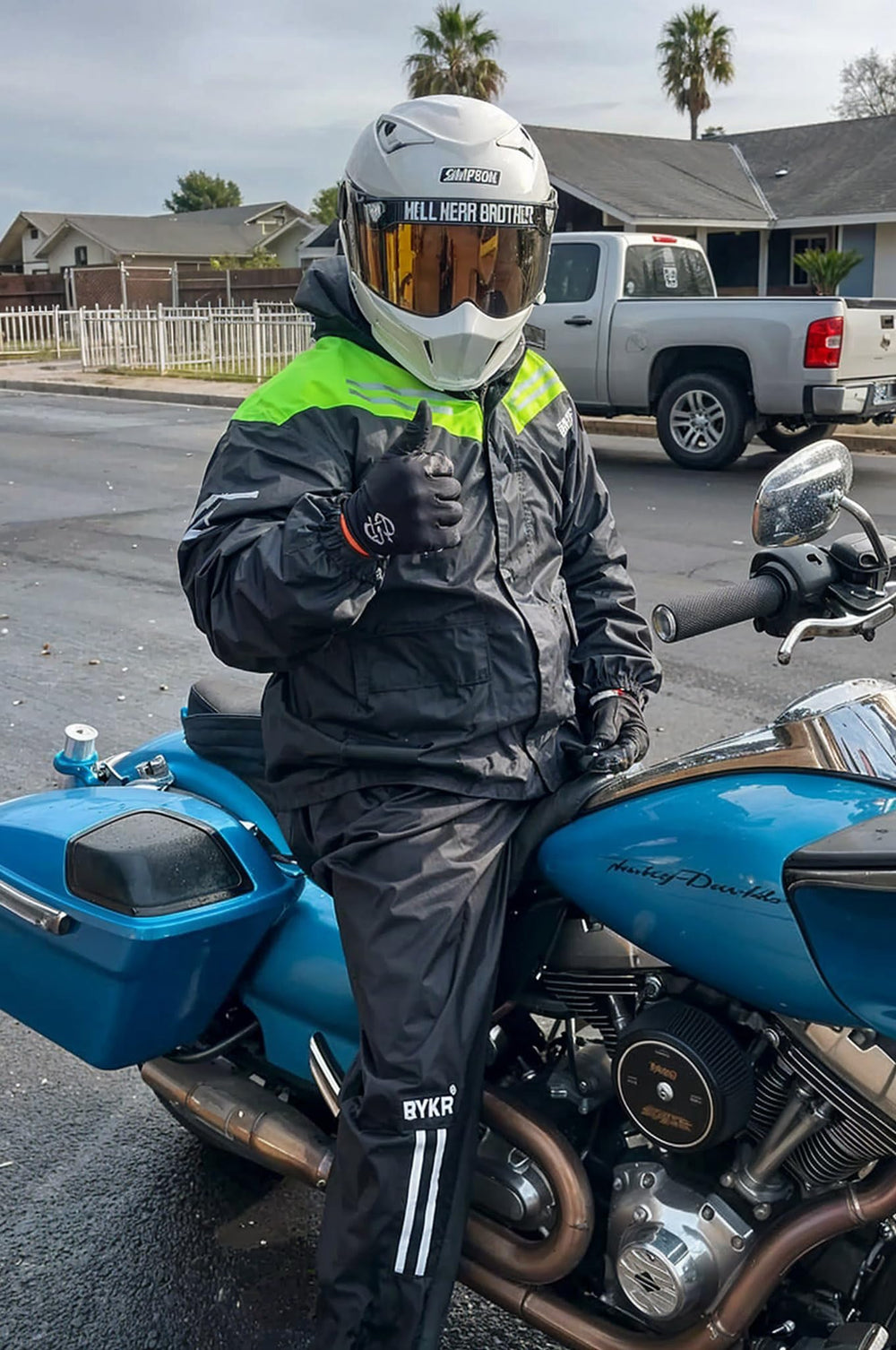 BYKR hood and collar detail showing adjustable fit and wind protection