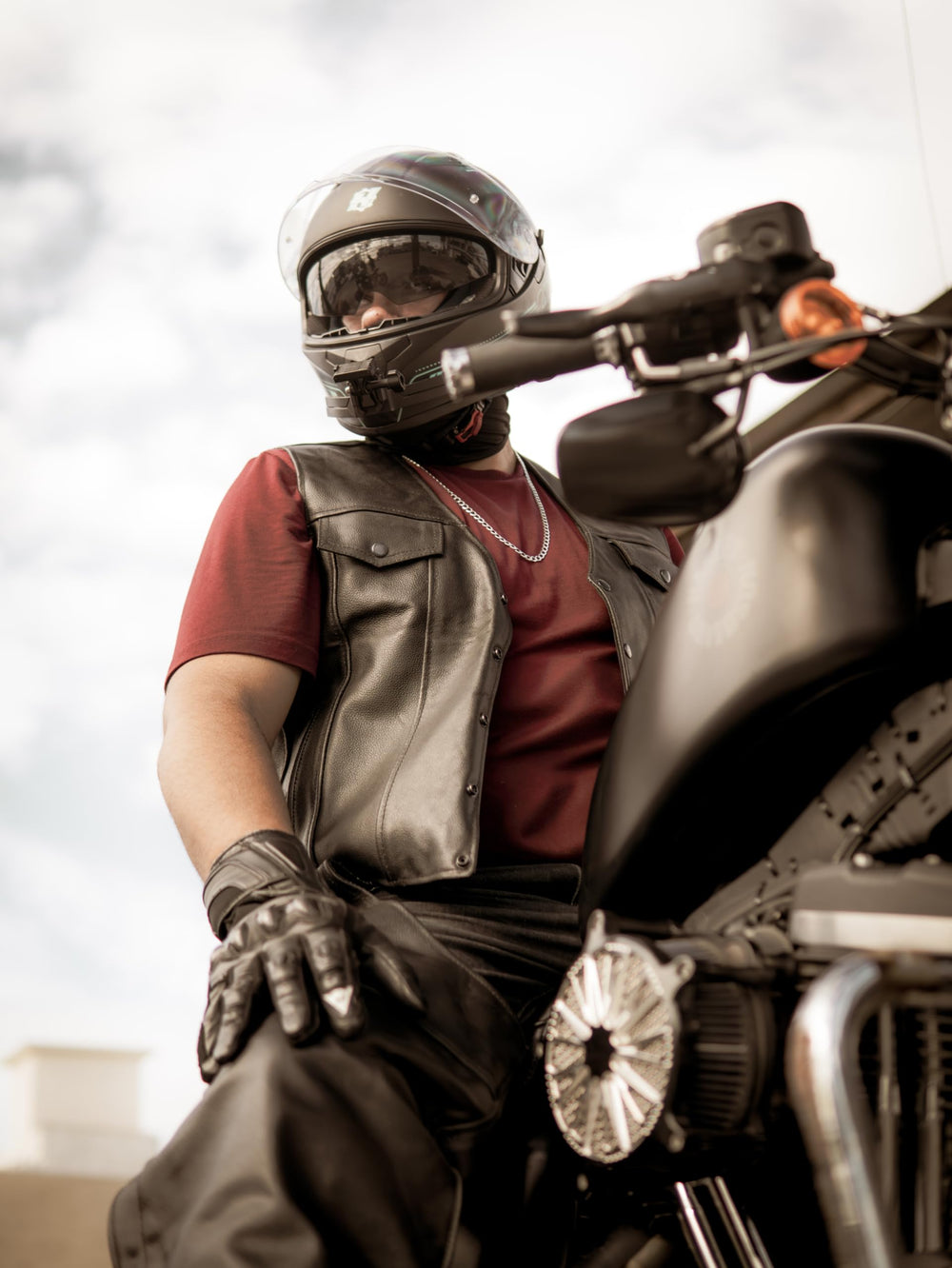 BYKR on rider motorcycle demonstrating everyday riding practicality